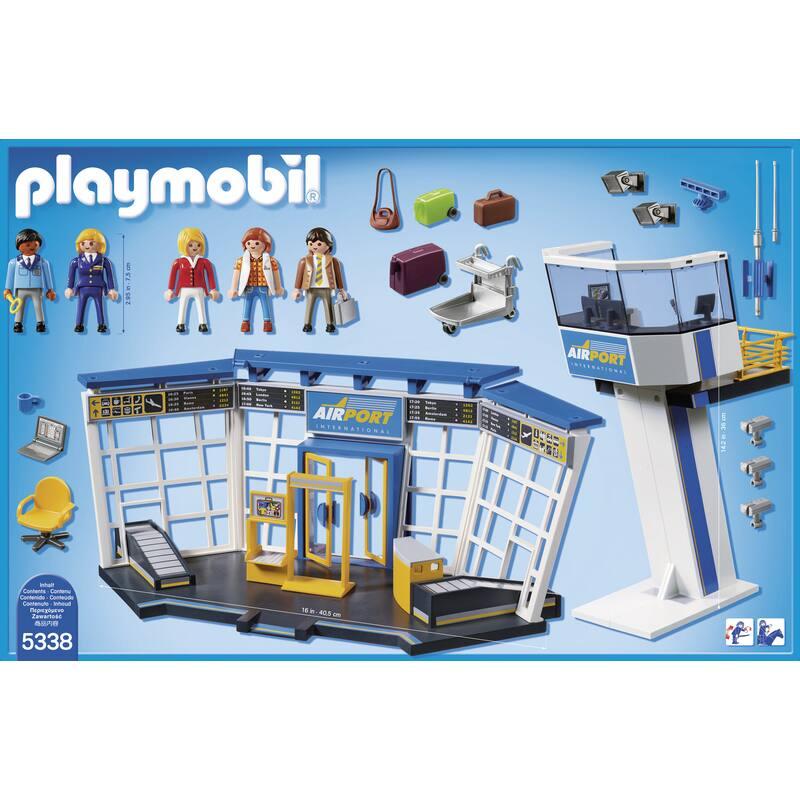 Playmobil Aéroport 5338 – Complet Avec Tour De Contrôle Et Personnages, Bon état