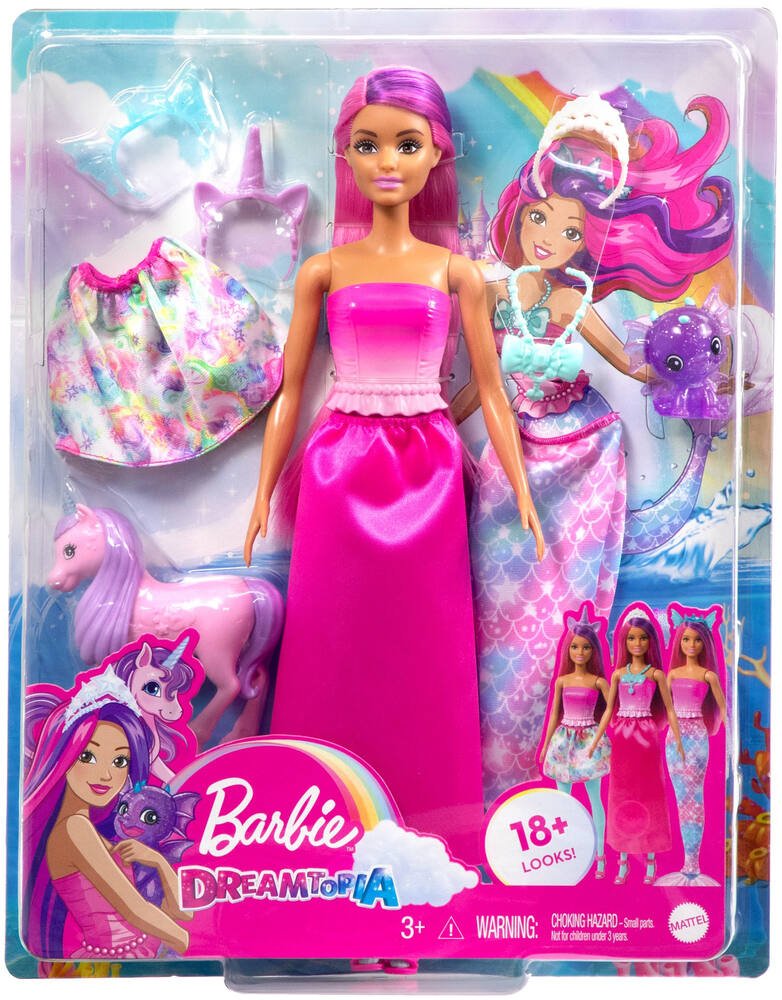 Poupée Barbie Sirène Dreamtopia Rose - MaxxiDiscount