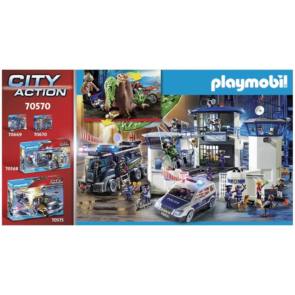 Playmobil® - Police poste de police et cambrioleur - 70568 - Playmobil® City  Action