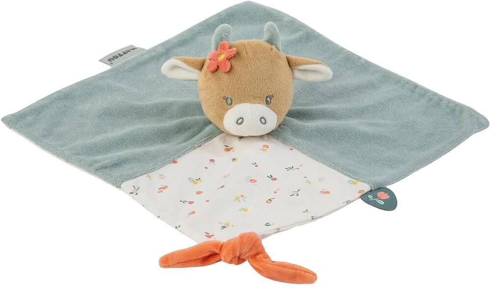 Peluche Vache Uni-Toys 27cm - Doudou Réaliste Blanc Et Marron
