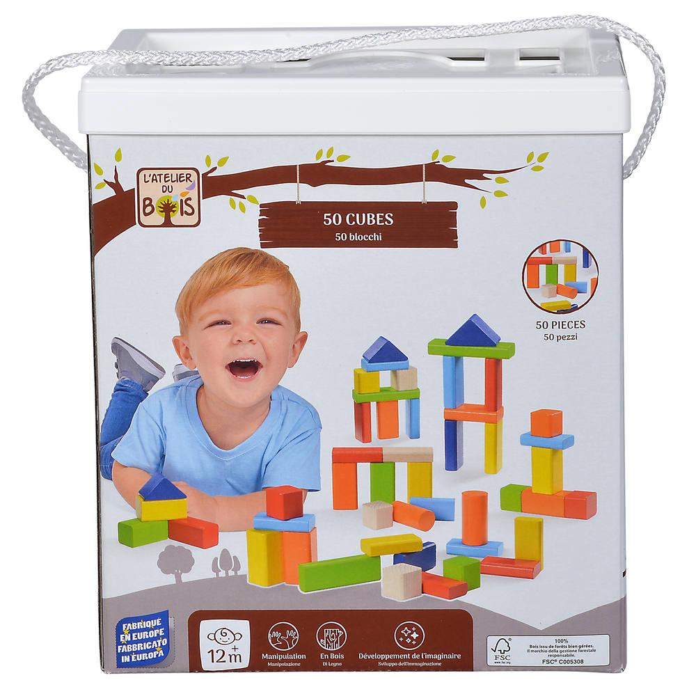 50 Cubes En Bois Jeux De Constructions Maquettes Joueclub