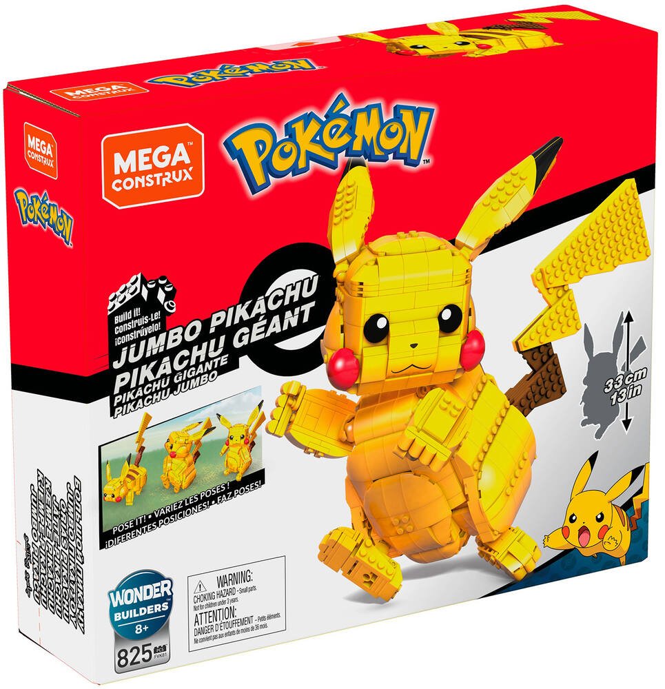 MEGA Pokémon 3 figurines évolutions de Pikachu à construire, jeu de briques  de construction, 622 pièces, pour enfant dès 7 ans, GYH06