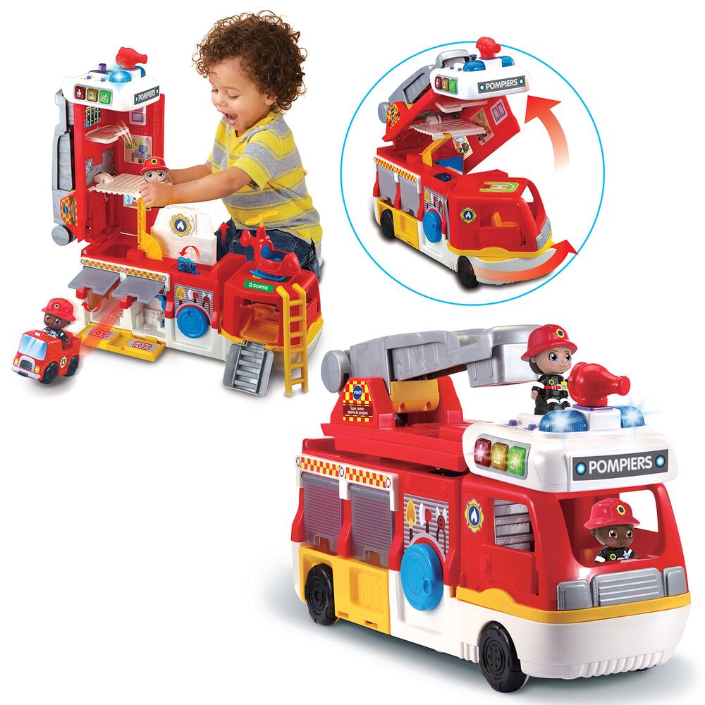 Super camion caserne de pompiers - tut tut copains, jouets 1er age