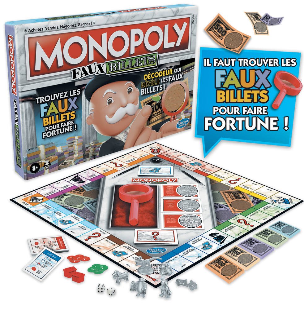 Monopoly faux billets, jeux de societe