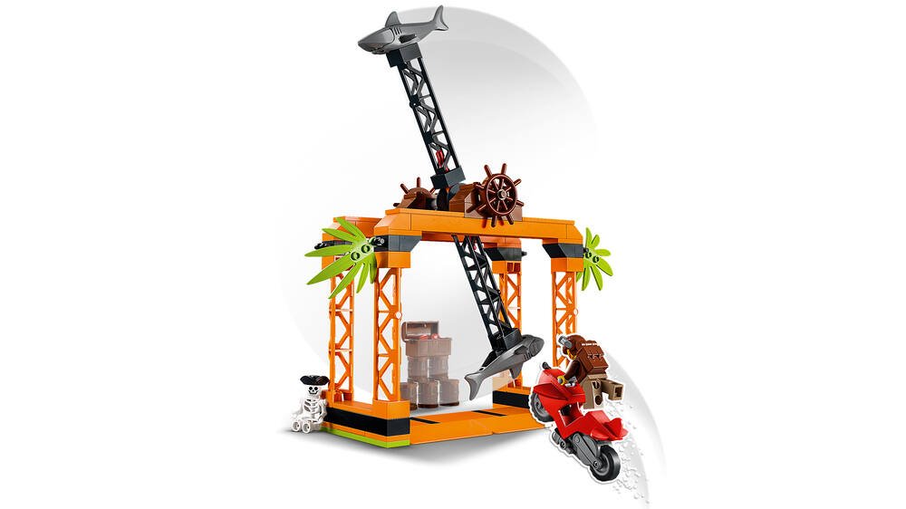 LEGO 60342 City Stuntz Le Défi de Cascade : l'Attaque des Requins, Jouet  Aventure de Moto