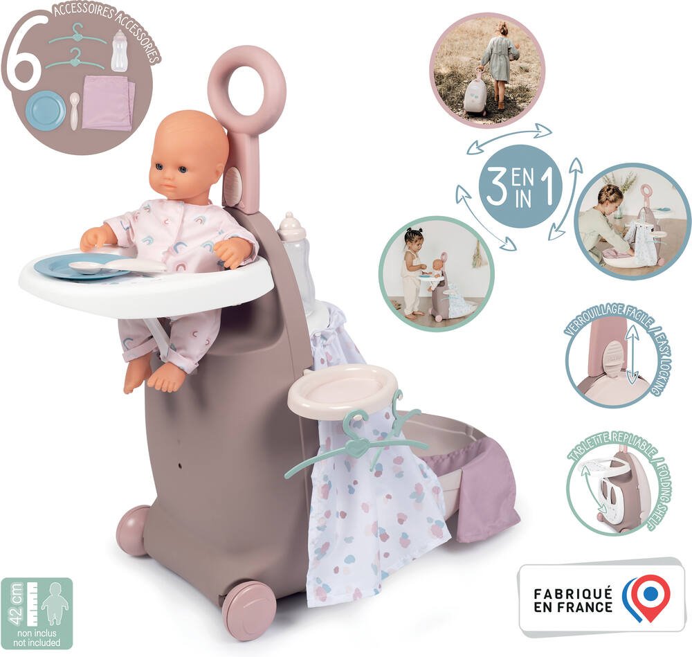 Nursery Electronique Baby Nurse Smoby + Poupon + 24 Accessoires