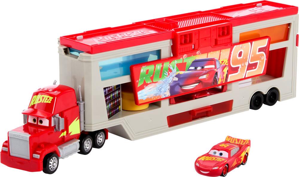 Disney cars coffret mack atelier de peinture itinerant color changer vehicules garages joueclub