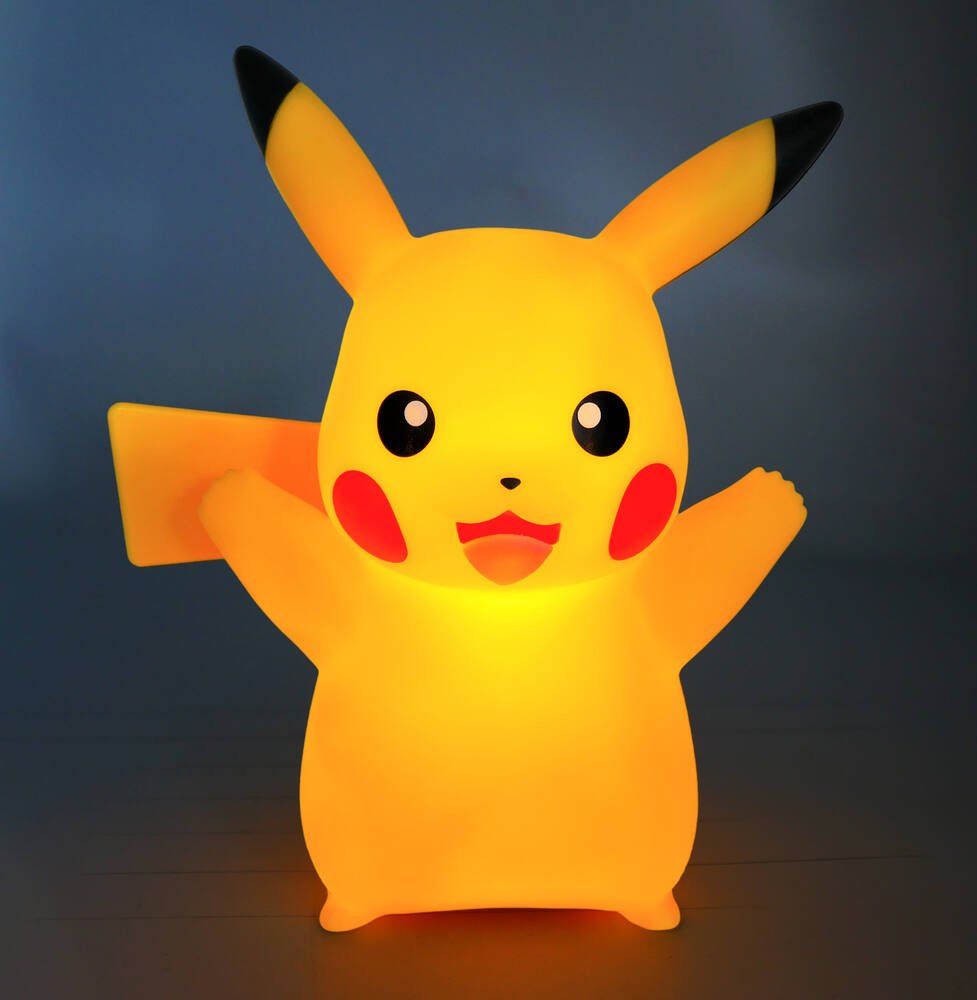 Veilleuse Pikachu heureux, h.25cm jaune / doré, H.25 cm