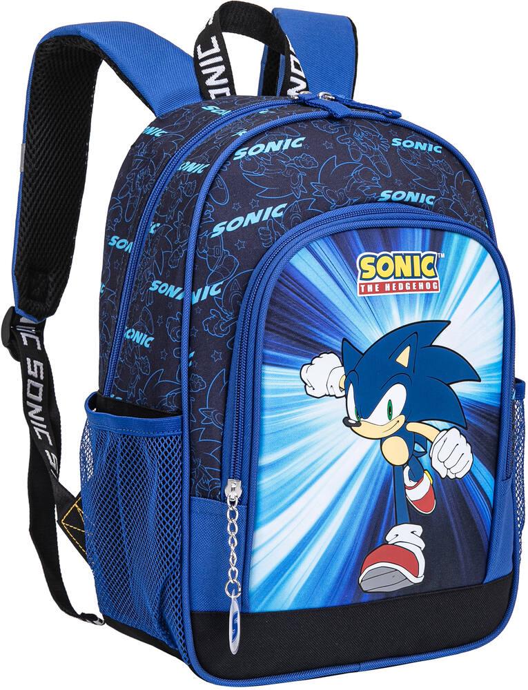 Ensemble Sac à Dos Sonic The Hedgehog 4 Pièces - Cartable École Enfant Avec Bouteille D'Eau Et Accessoires Shadow & Knuckles