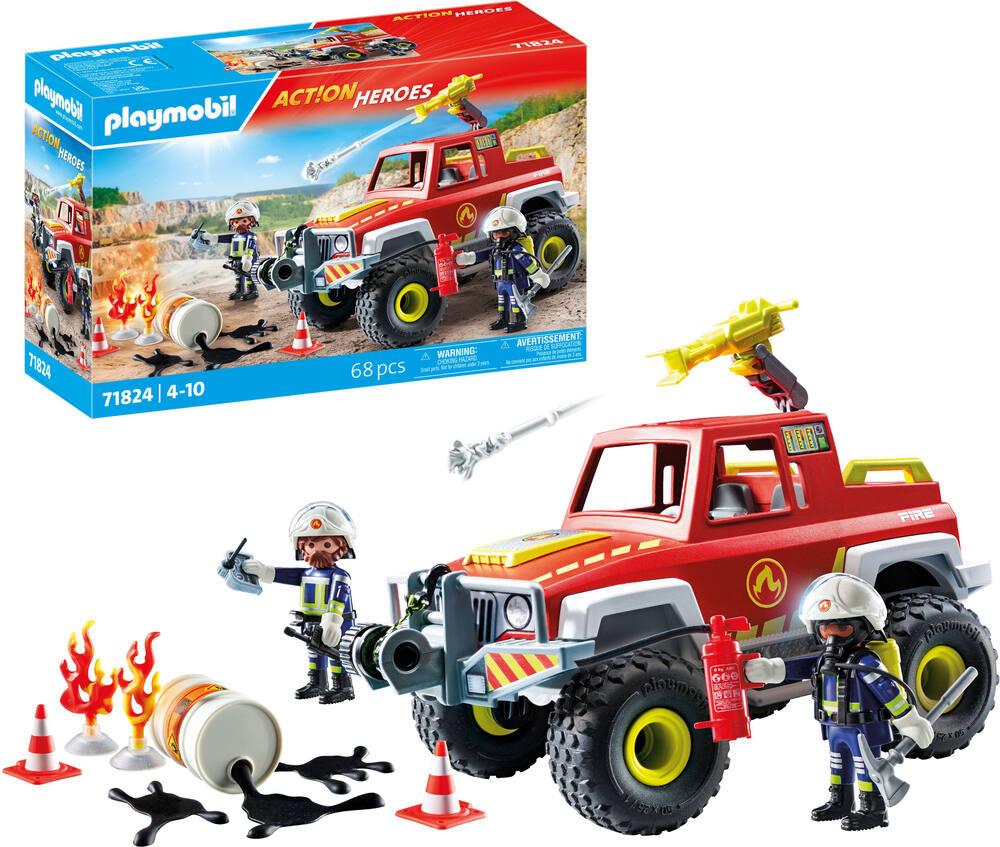 PLAYMOBIL - 6584 - 3 Pompiers Equipe A - Emballage Plastique, Pas de