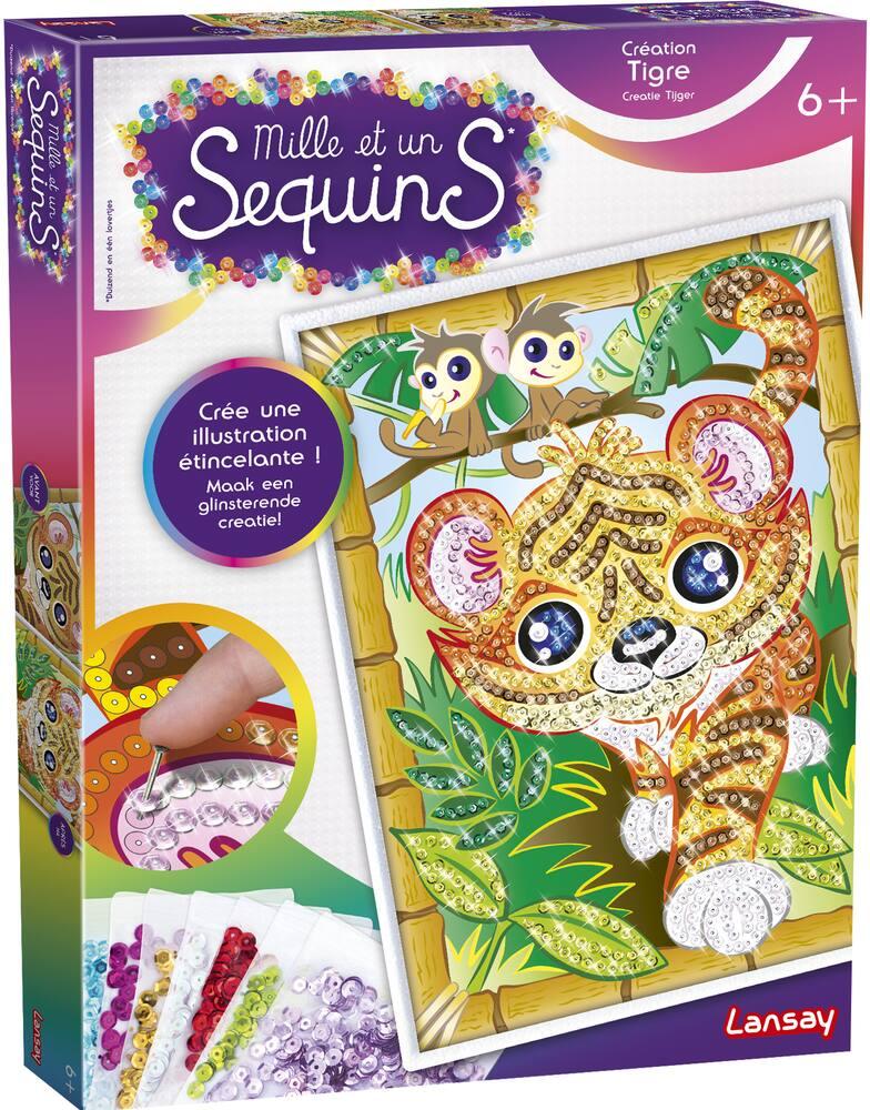 Peinture enfant Lansay Collection Sequins - Tigre - Activités Manuelles