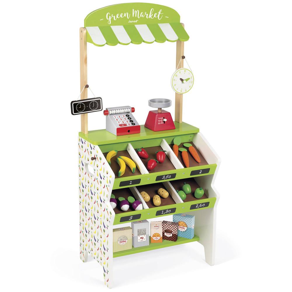 Epicerie green market (bois) | jeux d'imitation | jouéclub