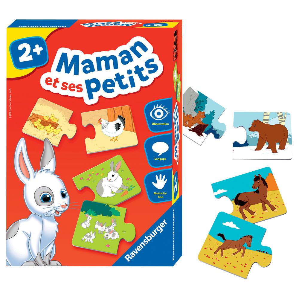 Puzzle maman et bebe animaux clearance