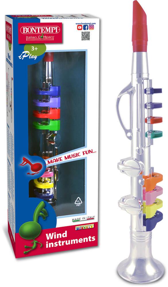 Clarinette Jouet éducative - Volume Réglable, Avec 5 Cartes De Musique, Piles Incluses - Pour Enfants
