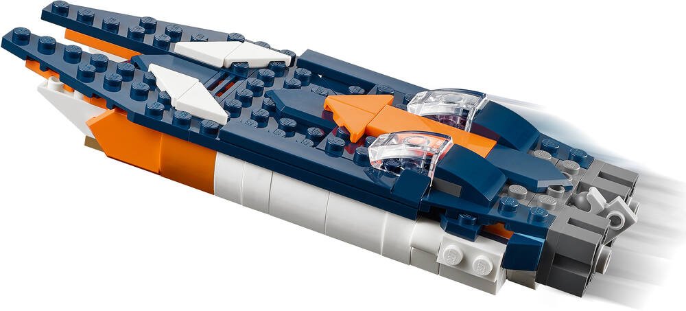 LEGO Creator 3-en-1 L'avion supersonique 31126 Ensemble de construction  (215 pièces) Comprend 215 pièces, 7+ ans 