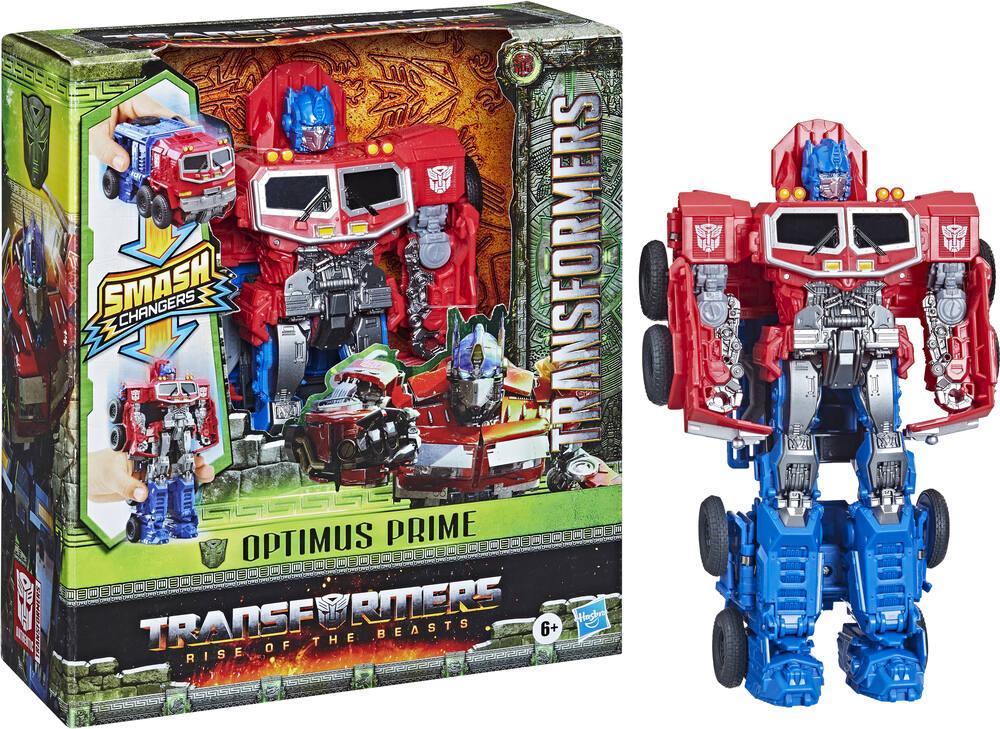 Transformers rise of the beasts titan changer optimus 22.5 cm vehicules garages joueclub
