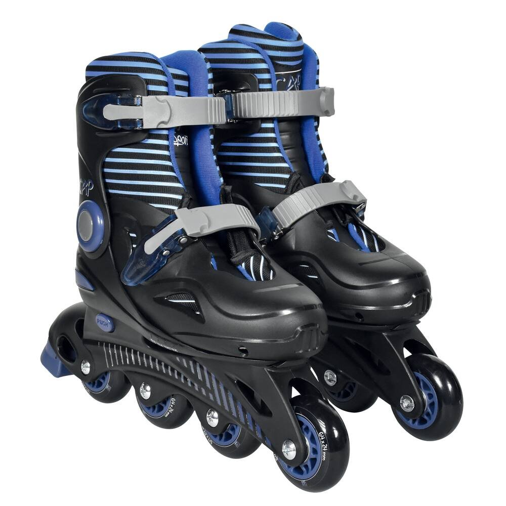 Rollers en ligne ajustables taille 36-39 bleu
