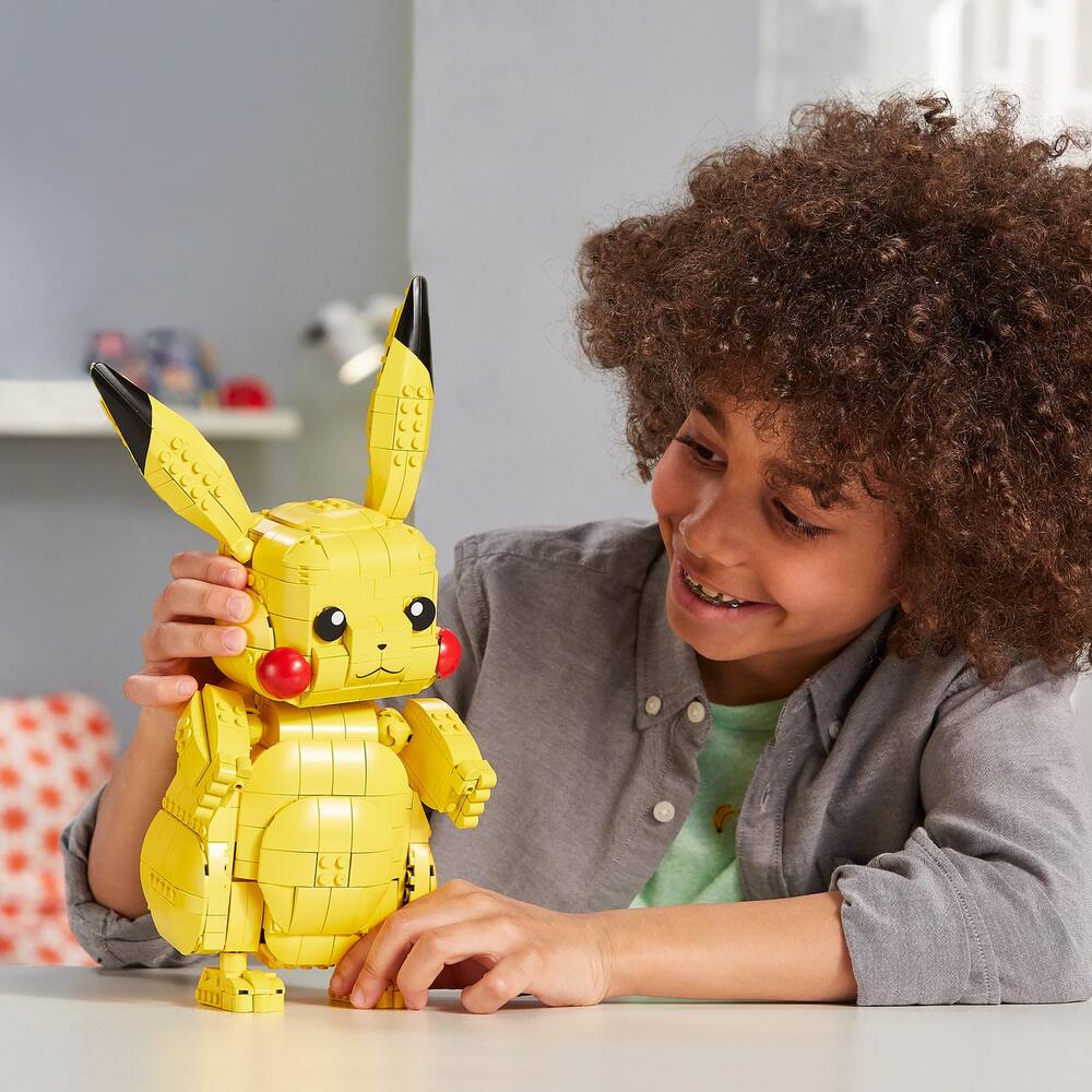 Pikachu géant - Pokémon à construire Mega Bloks : King Jouet, Lego, briques  et blocs Mega Bloks - Jeux de construction