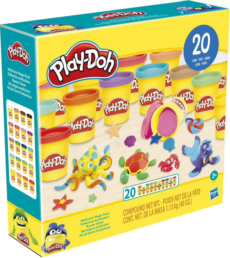 HASBRO Play-Doh Super Boite à accessoires et 8 pots de pâte à