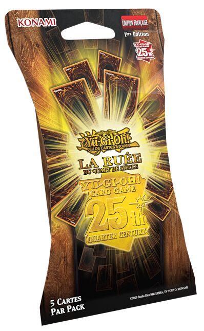Yu-Gi-Oh! Pack 3 Boosters La Ruée Du Quart De Siècle – Édition Française – 15 Cartes Brillantes Garanties