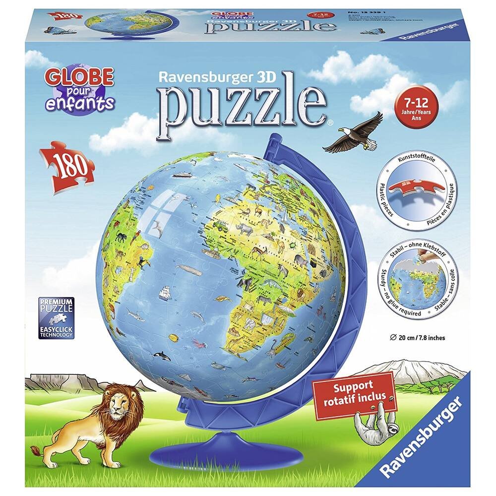 Puzzle 3d 180 pieces globe, puzzle