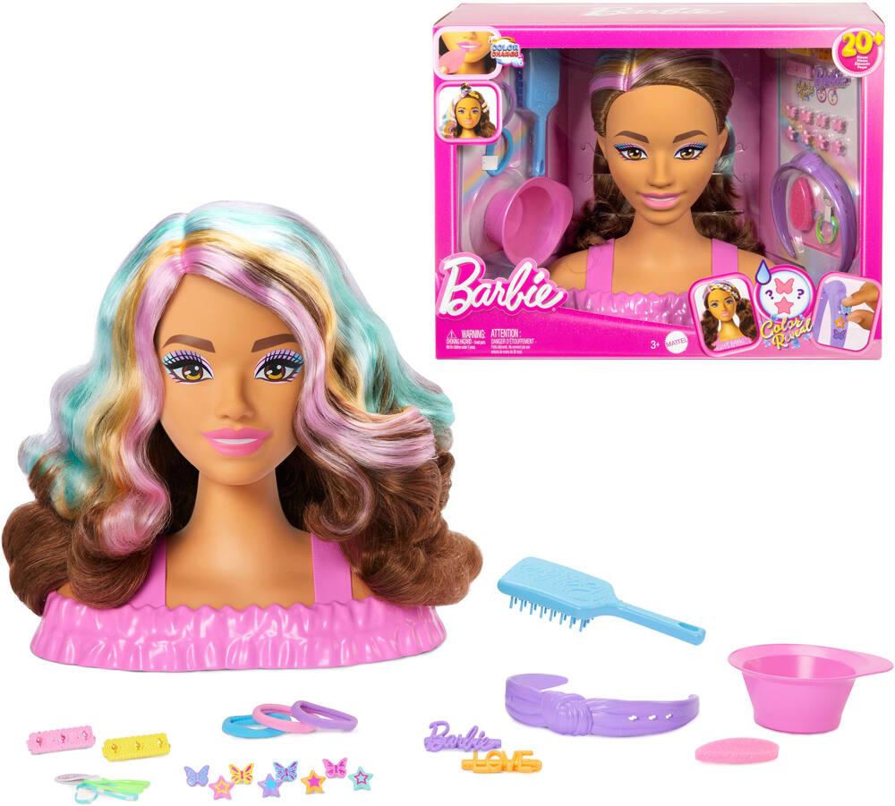 Barbie tete a coiffer brune poupees joueclub