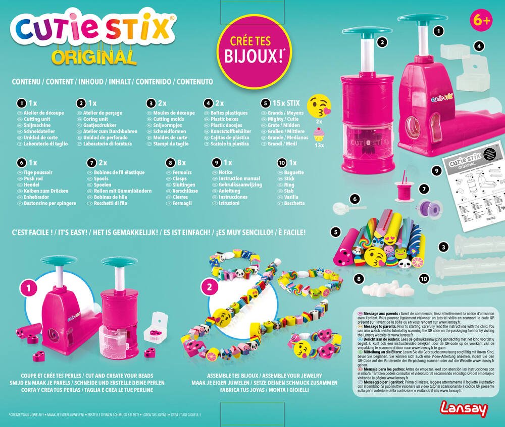 Cutie Stix : Set de customisation lacets Lansay en multicolore