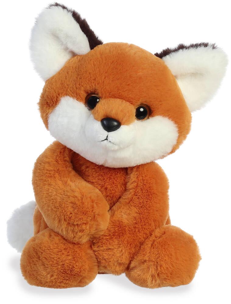 Peluche Renard Beige & Bleu Bieco – Doudou Doux En Lin Et Mousseline, 40 Cm, Cadeau Naissance Bébé Garçon Fille