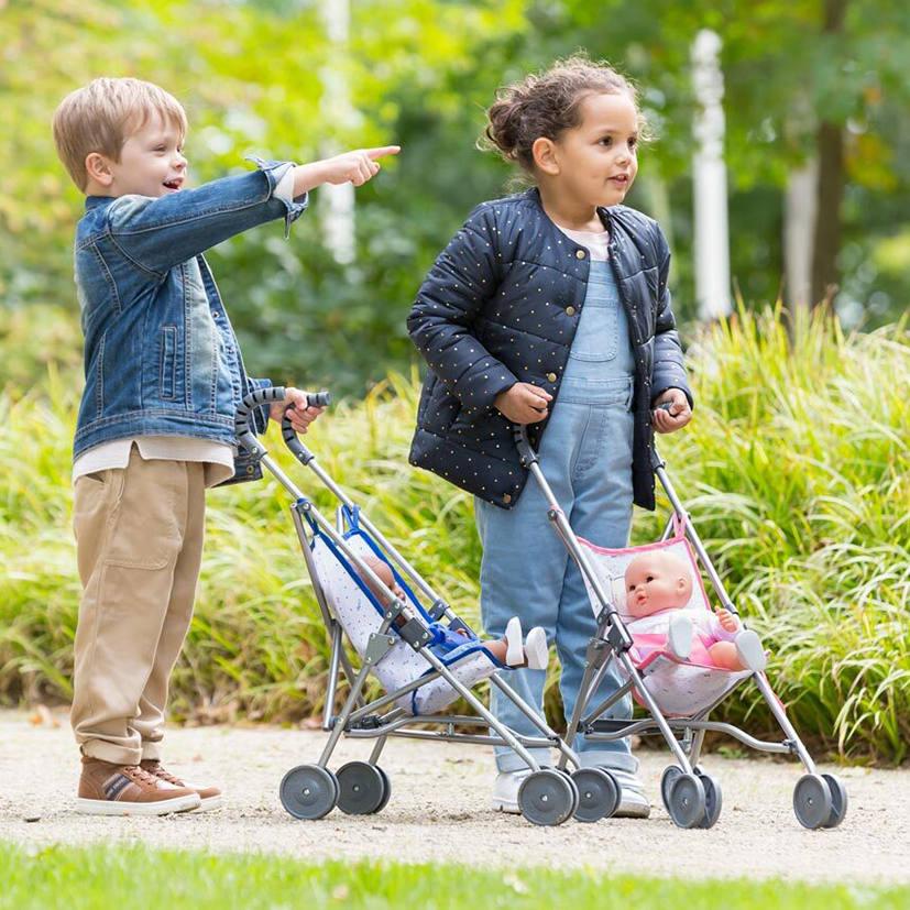 poussette canne bleue jouet