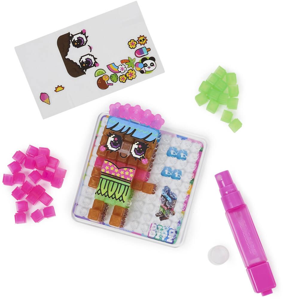 PIXOBITZ Starter Pack Coffret Pixel Art – 150 Bitz + Décos – 2D/3D – Lama, Chat, Hamster – Dès 6 Ans – Modèle Aléatoire