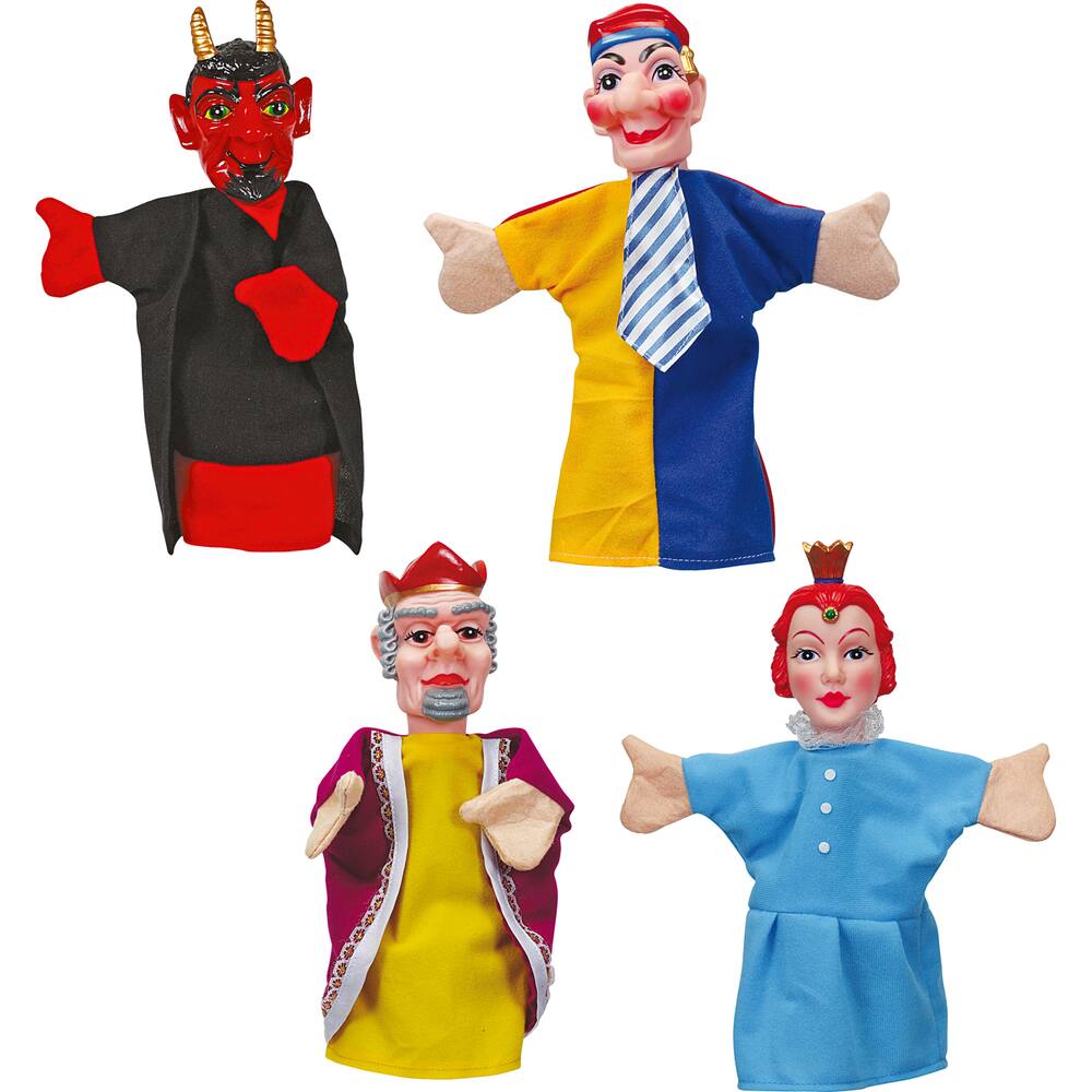 Set 4 marionnettes a main, jeux d'imitation