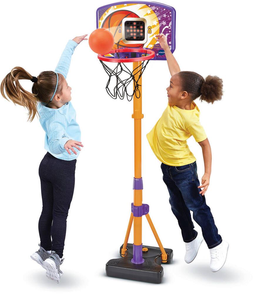 Panier de Basket 4-en-1 pour Enfant COSTWAY avec Jeu d'Anneaux, Balle Panier de Basket 4-en-1 pour Enfant COSTWAY avec Jeu d'Anneaux, Balle