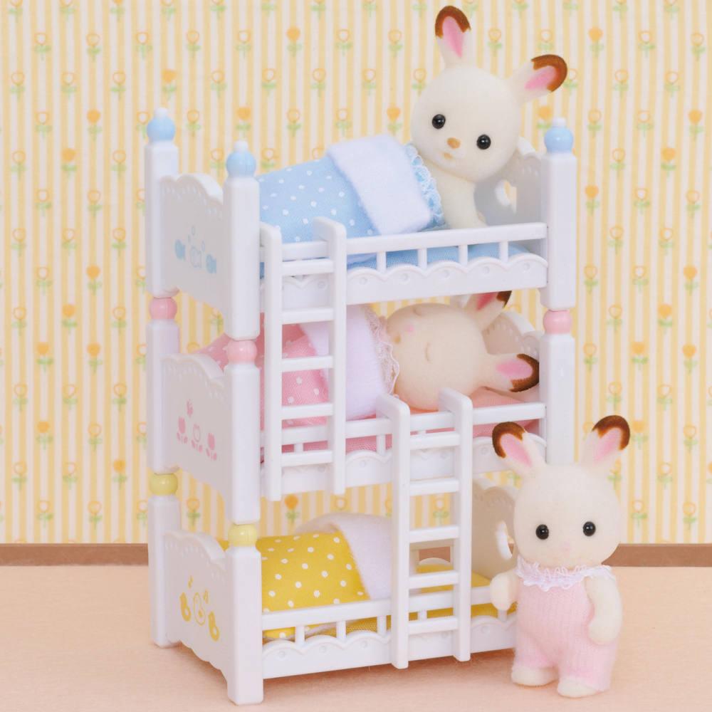 Lits Superposes 3 Couchettes Bebes Sylvanian Figurines Joueclub