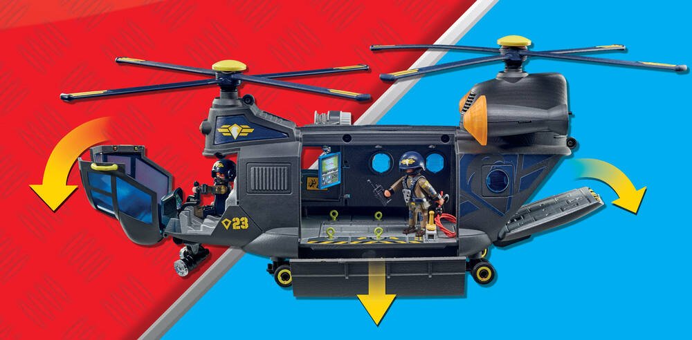 Jouet Hélicoptère Grande action de Force aventure + 3 pile + 5