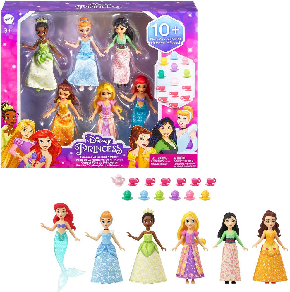 Disney princesse - coffret fete de princesse, poupees
