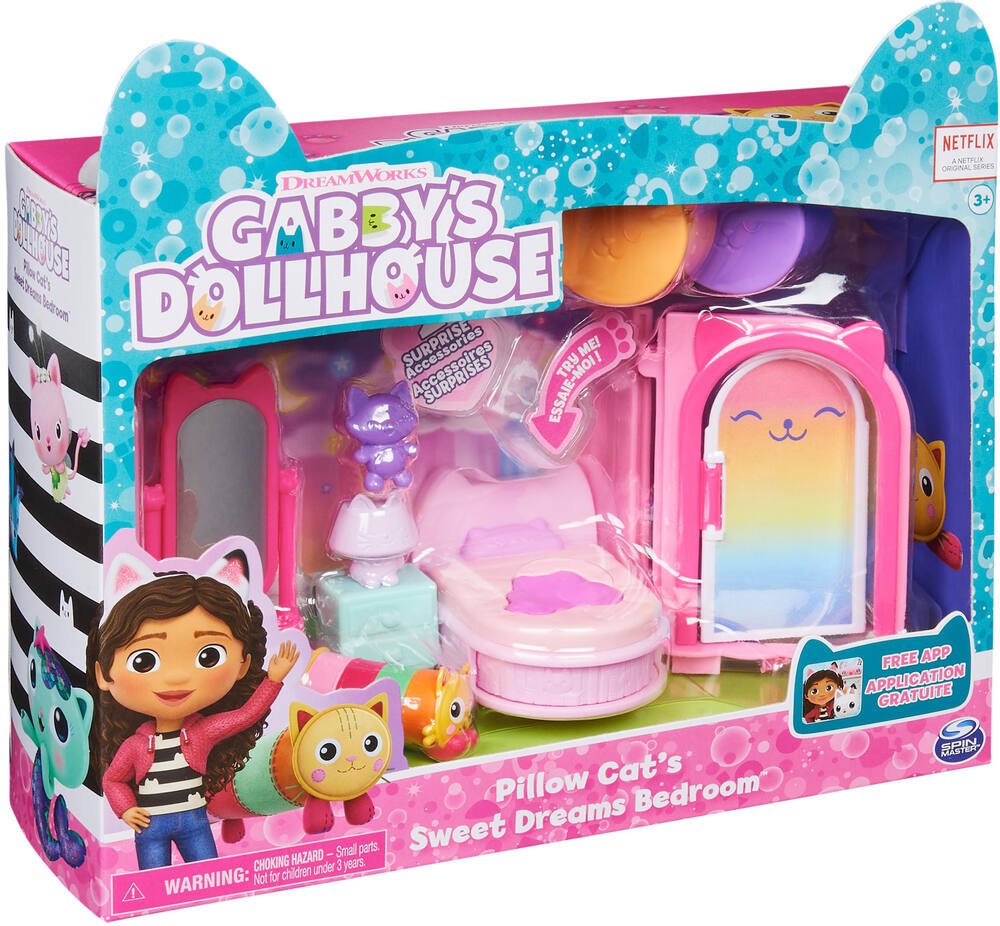 Gabby et la Maison Magique - Gabby's Dollhouse - Playset Deluxe La Salle De  Jeu Chabriolette - Figurine Accessoires 