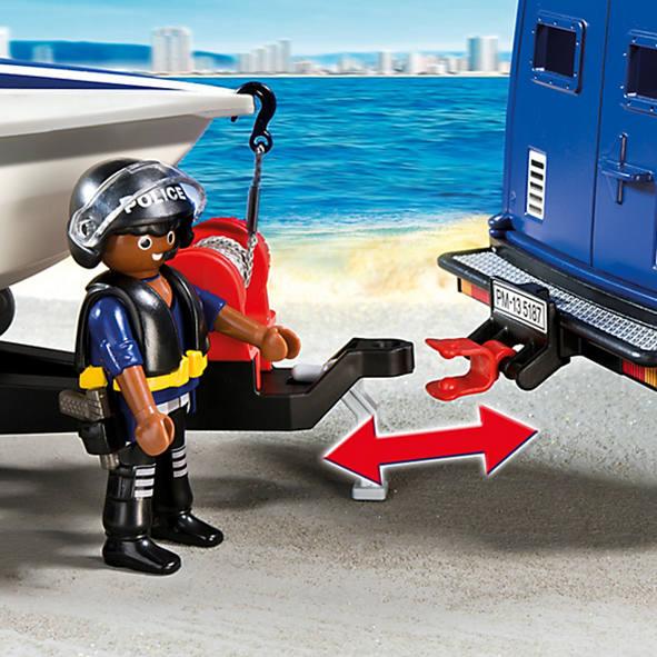 Fourgon et vedette de police playmobil clearance