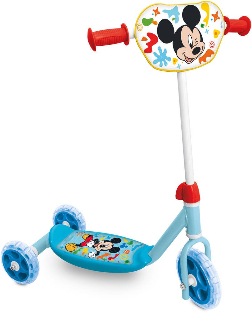 Mickey - trottinette enfant 3 roues + sac - disney - enfant