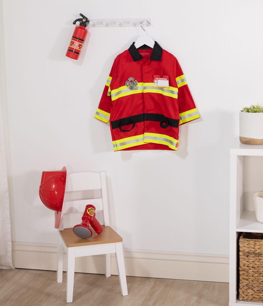 Costume Pompier Enfant 8 Accessoires - Déguisement Chef Pompier Pour Halloween Et Jeux De Rôle