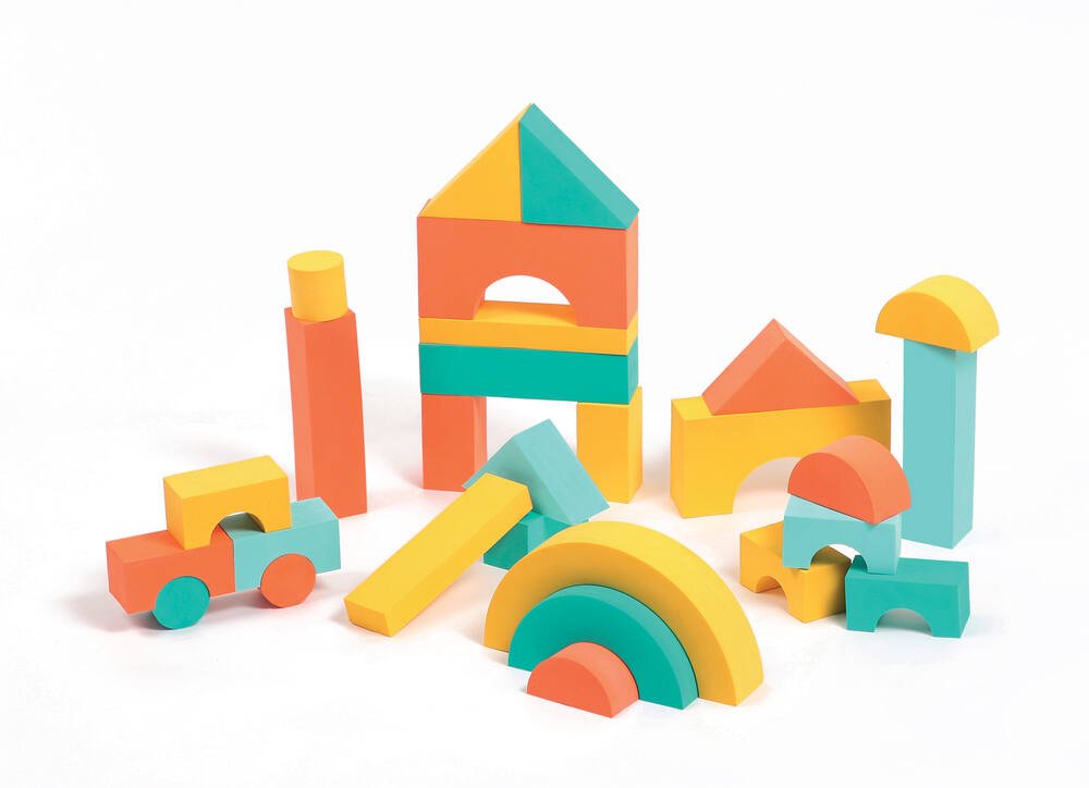 Blocs construction mousse, jouets 1er age