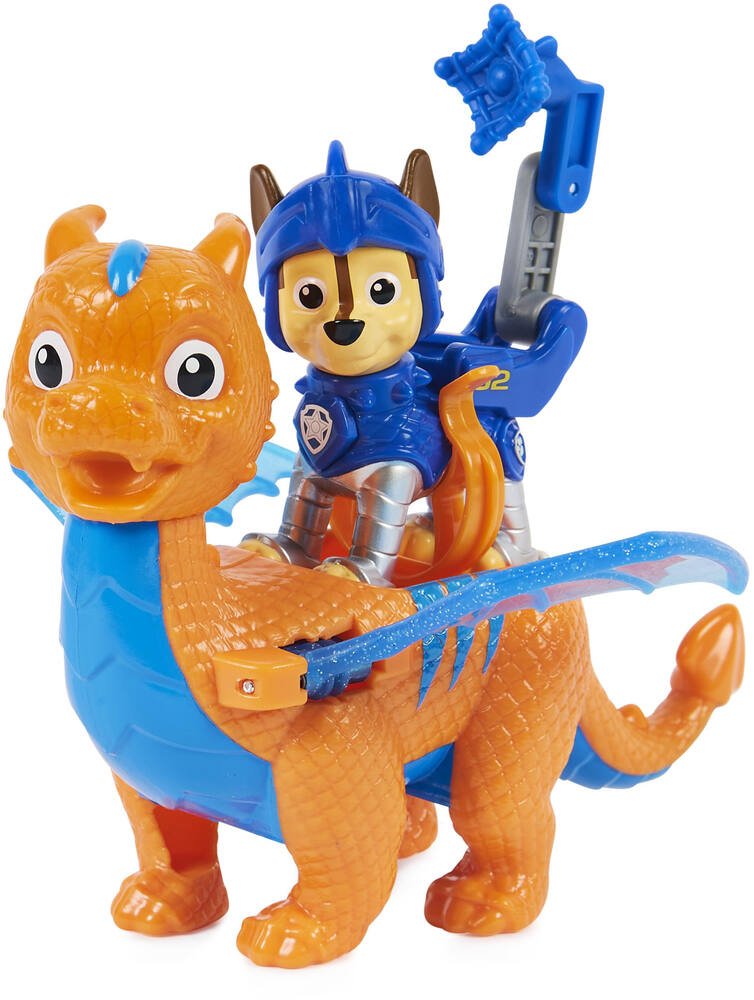 Pat' Patrouille Rescue Knights - Pack 2 Figurines Chiot + Dragon - Pars en  Sauvetage Pat' Patrouille Mission Chevalier avec Chiot, Dragon à Ailes