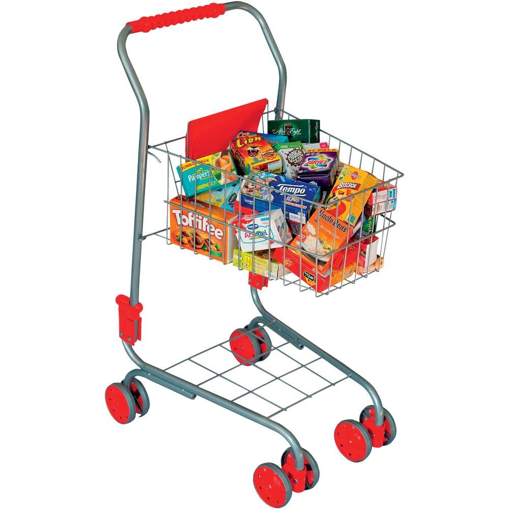 Color : Red MIMOO Jouet de nouveauté Chariot à Chariot à Caddie de supermarché de décor de Chariot de Caddie de Chariot de Mini avec des Roues de roulement de siège