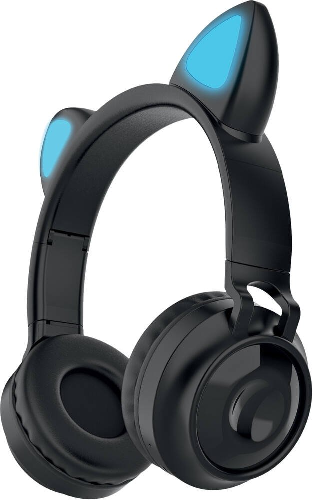 Bluetooth casque chat oreille sans fil , lumineux oreille écouteurs，casque  audio enfant, bleu