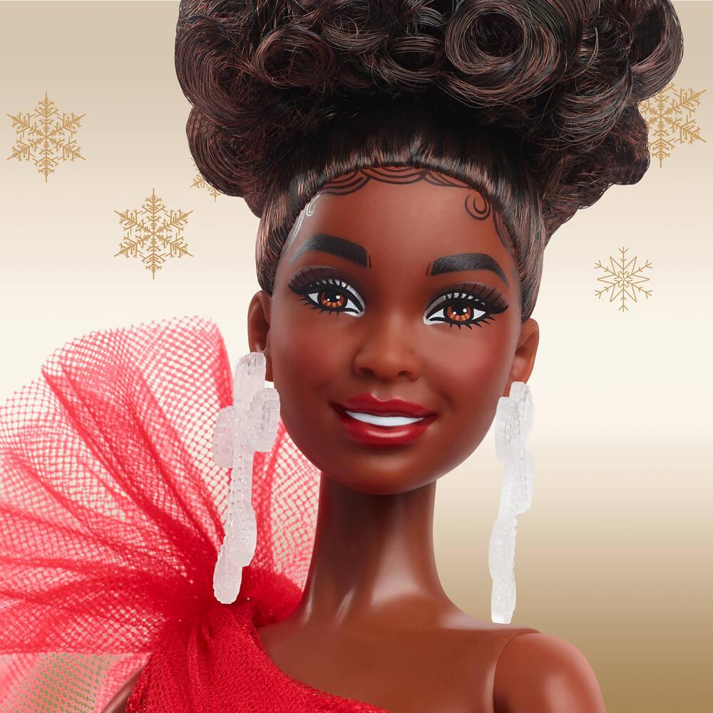 Barbie signature poupee joyeux noel brune poupees joueclub