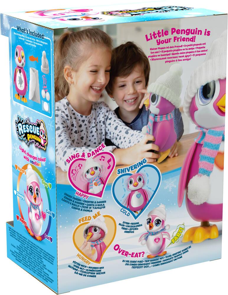 Silverlit Rescue Pingouin – Pingouin Interactif Rose – 20 Émotions – Accessoires Inclus – Unboxing Magique – Dès 5 Ans