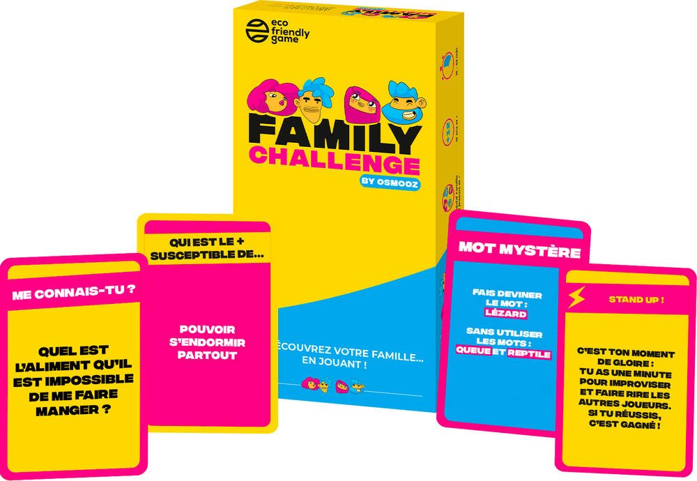 Family Challenge jeu de société Spin Master 100 mini-jeux nuit familiale  NEUF