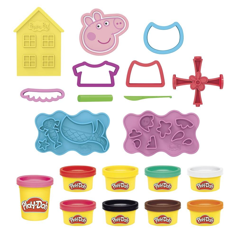 Play-Doh, Mon Premier Kit avec 4 pots de pâte a modeler, dès 3 ans