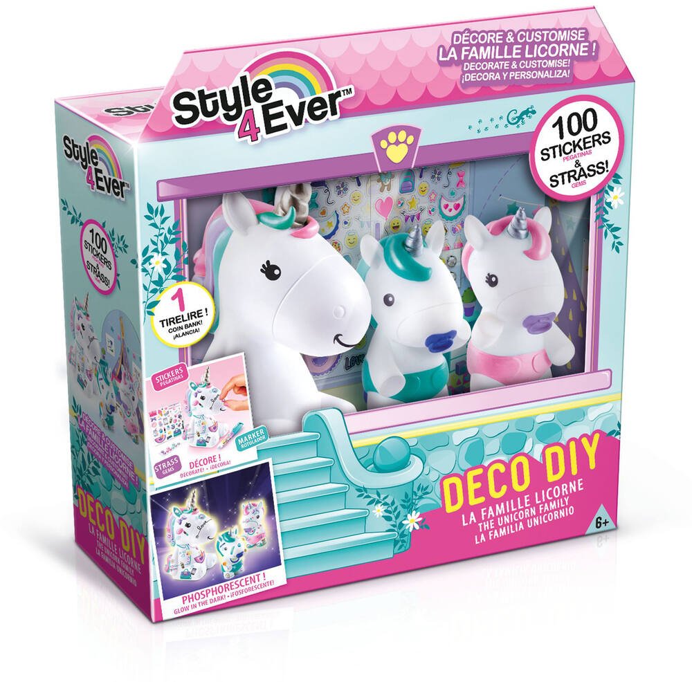 Canal toys Style 4 Ever Mini Unicorn Phosphorescent Deco Diy Multicolor
