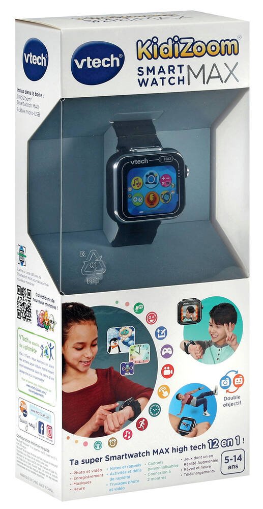 VTech - Montre digitale Kidizoom Smartwatch Connect DX2 noire