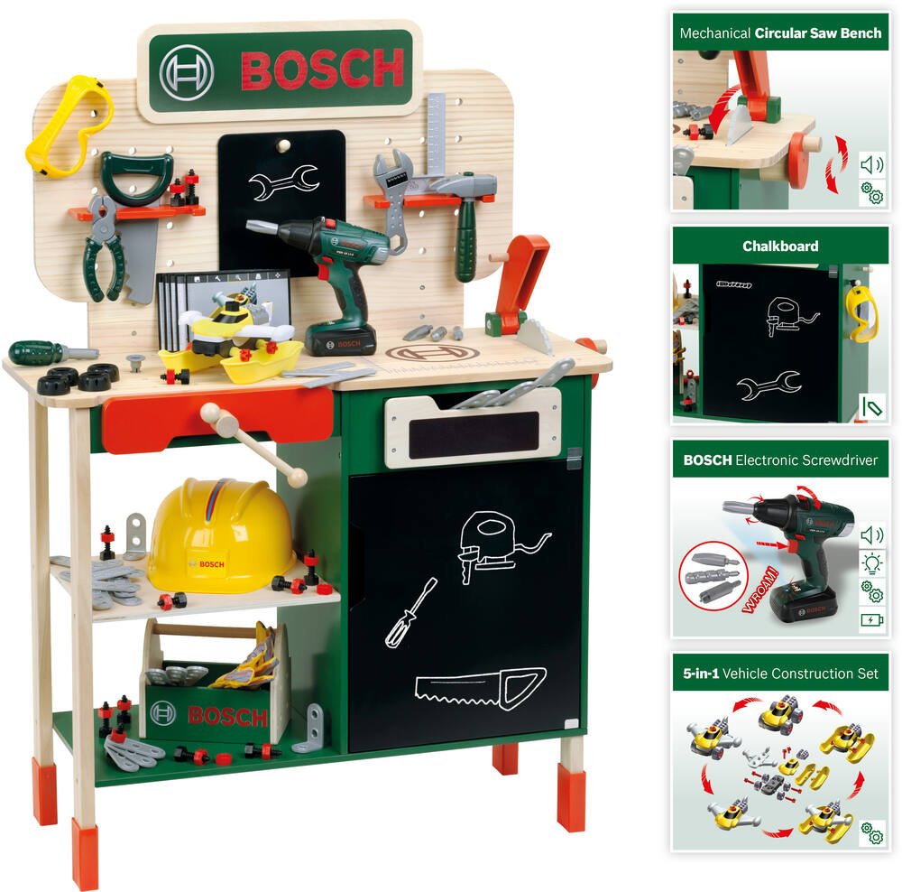 Bosch - etabli en bois grand modele, jeux d'imitation